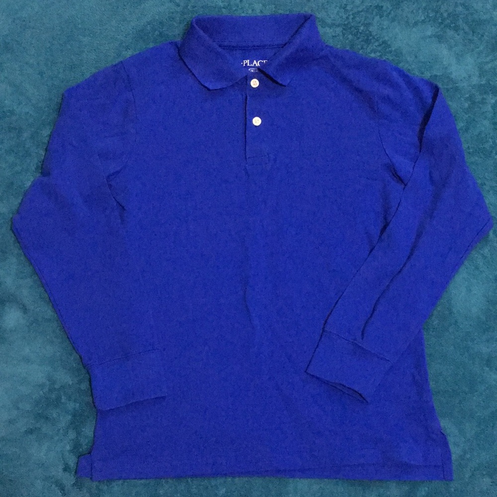 ! NEW ! Blue Collard Long Sleeve Shirt